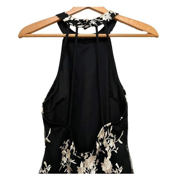 LILY DRESS, EMBROIDERED WOVEN DRESS WITH MESH HALTER HIGH NECK XS - Picture 5 of 9